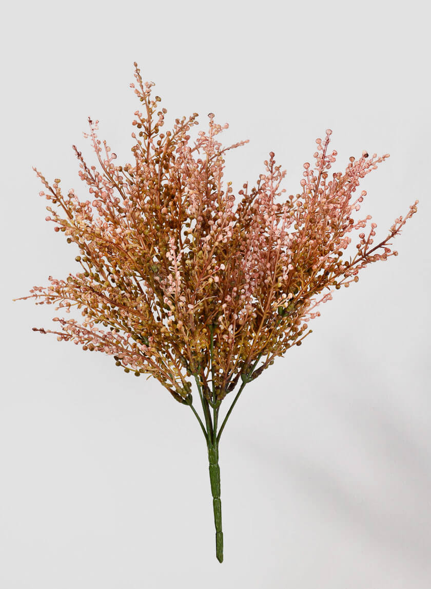 14.5in Long Pink Wild Heather Bush Decor Jamali-garden