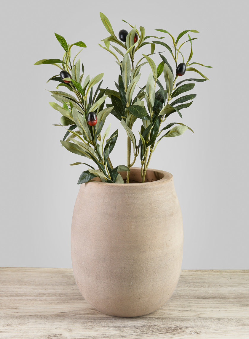 9in Tall Petra Aged Terracotta Jar Planter Decor Jamali-garden
