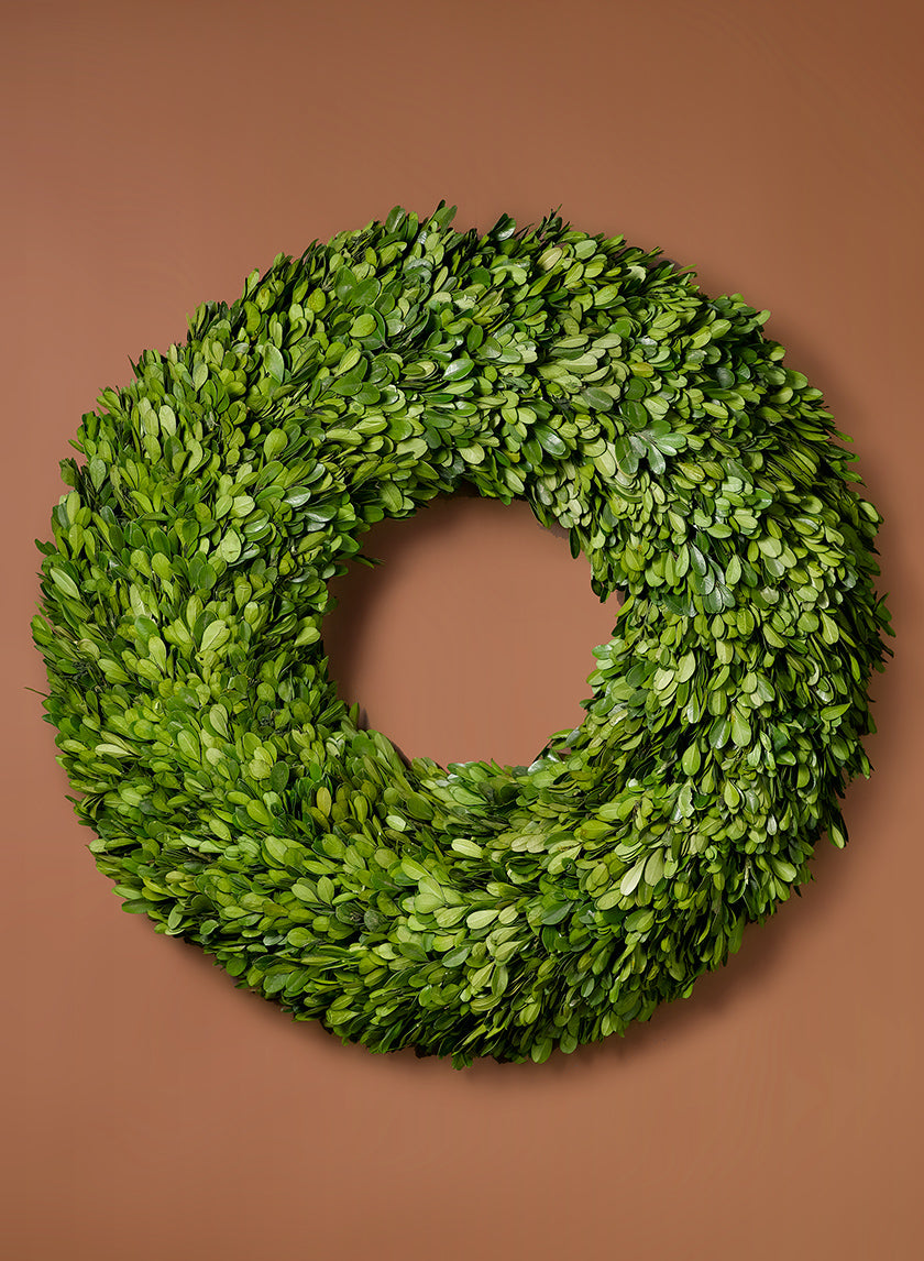 18in Wide Preserved Boxwood Wreath Decor Jamali-garden