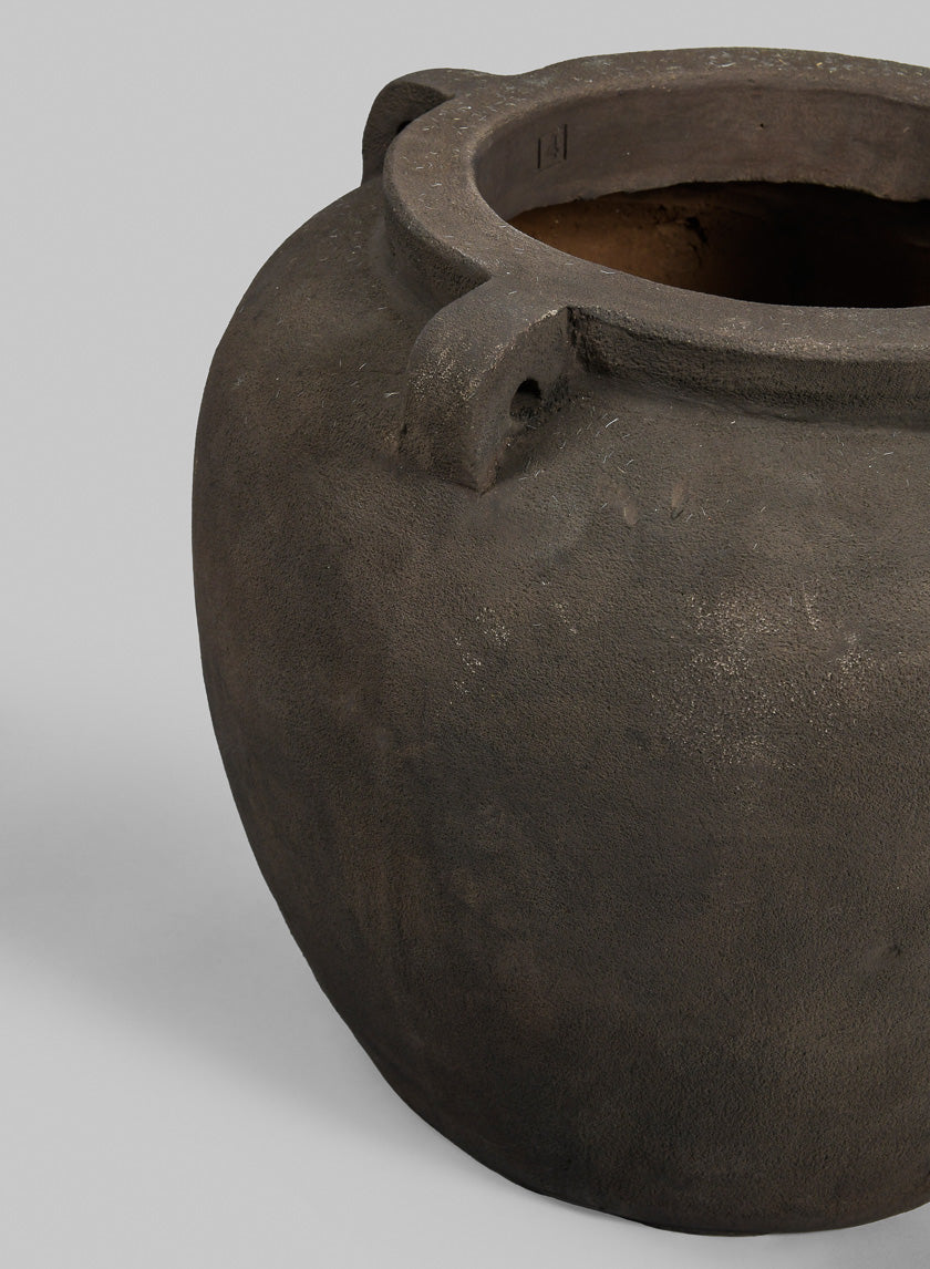Petra Aged Black Amphora Vase Decor Jamali-garden