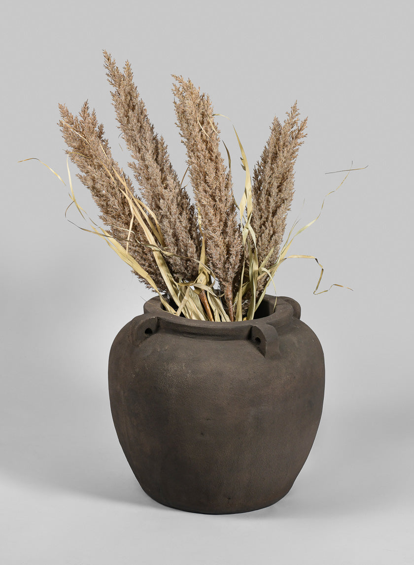 Petra Aged Black Amphora Vase Decor Jamali-garden