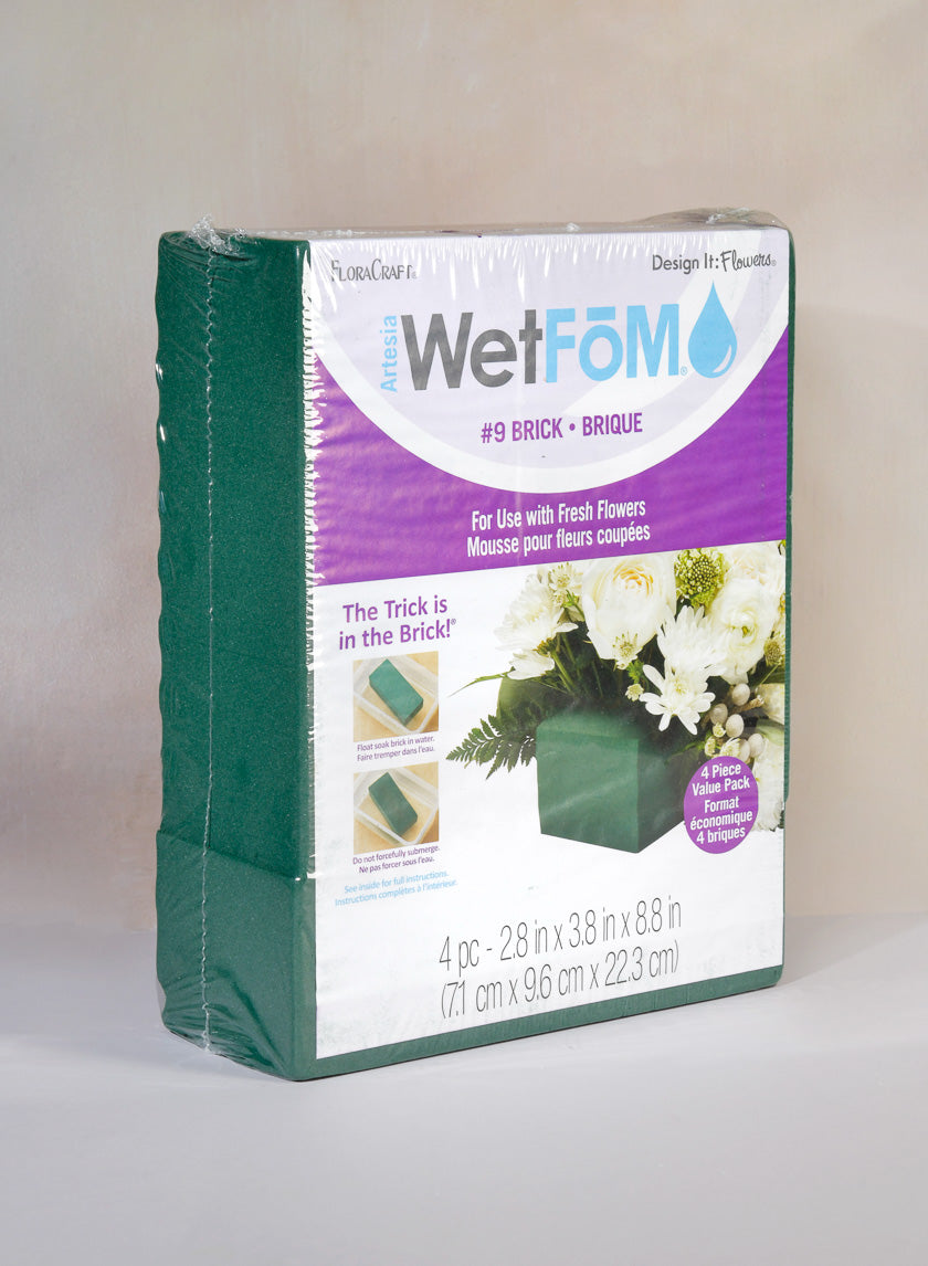 FloraCraft 4ct Green Floral Artesia WetFoM Brick Decor Jamali-garden