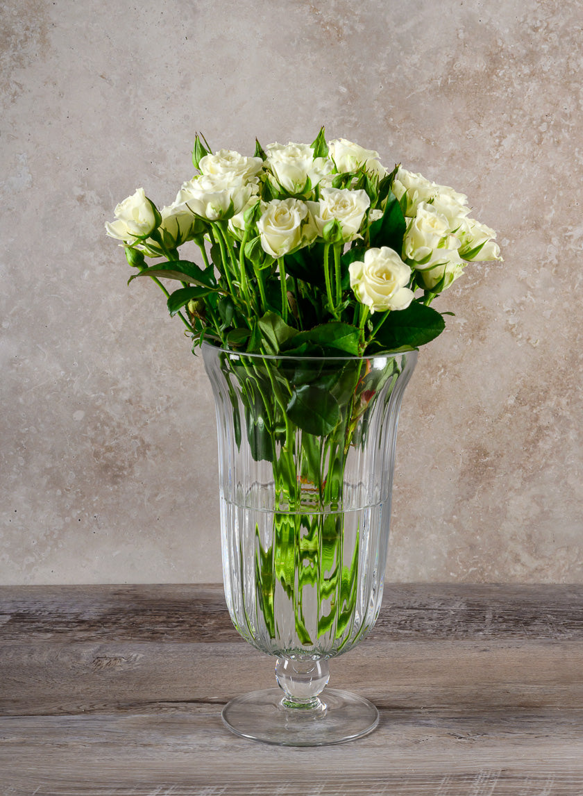 Versailles Pleated Glass Urn Decor Jamali-garden