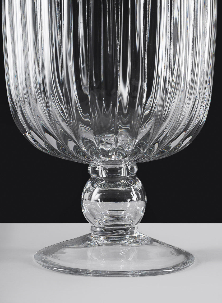 Versailles Pleated Glass Urn Decor Jamali-garden