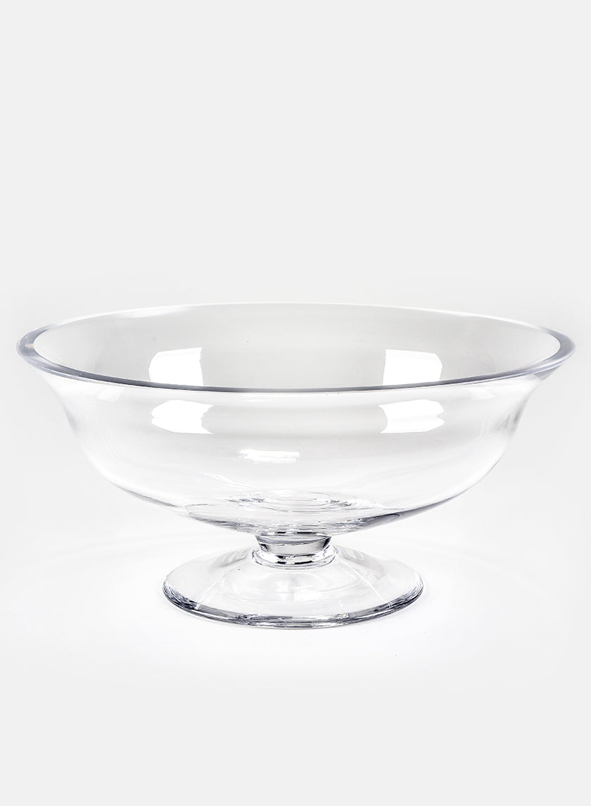 10 1/2in Wide Glass Table Bowl Decor Jamali-garden