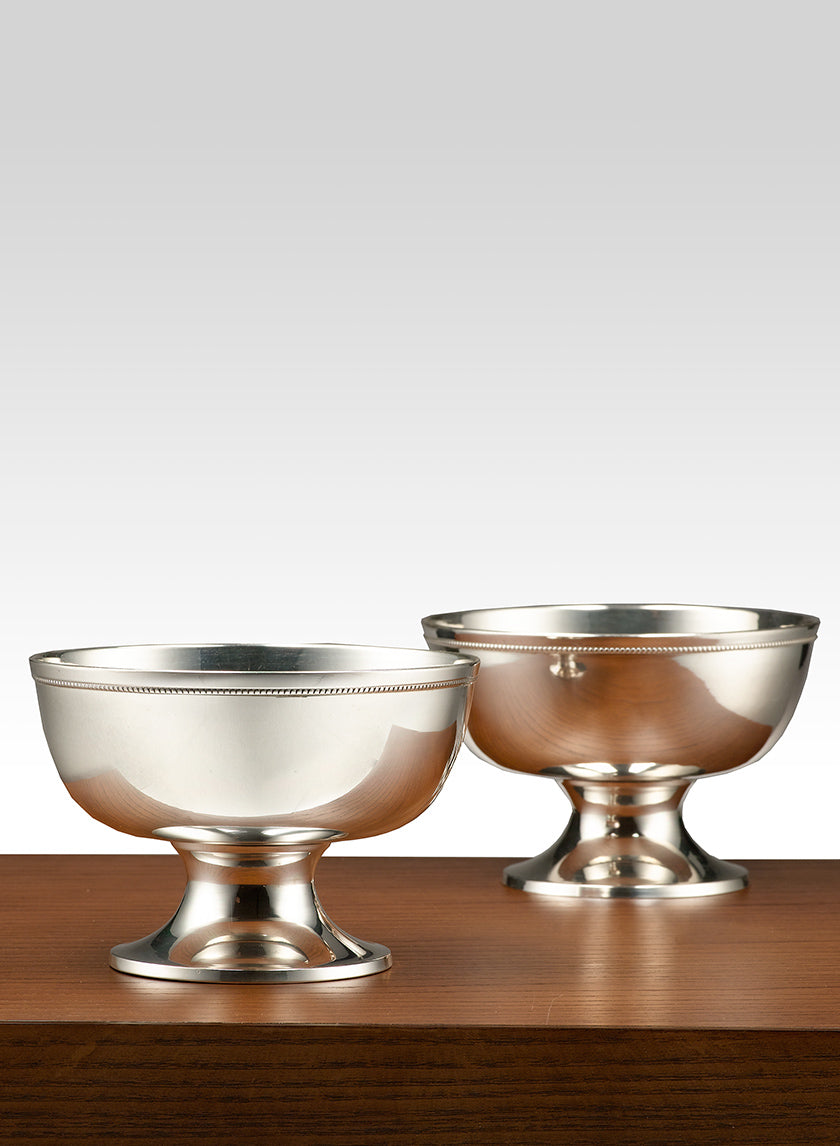 6in Wide Silver Bowl Decor Jamali-garden