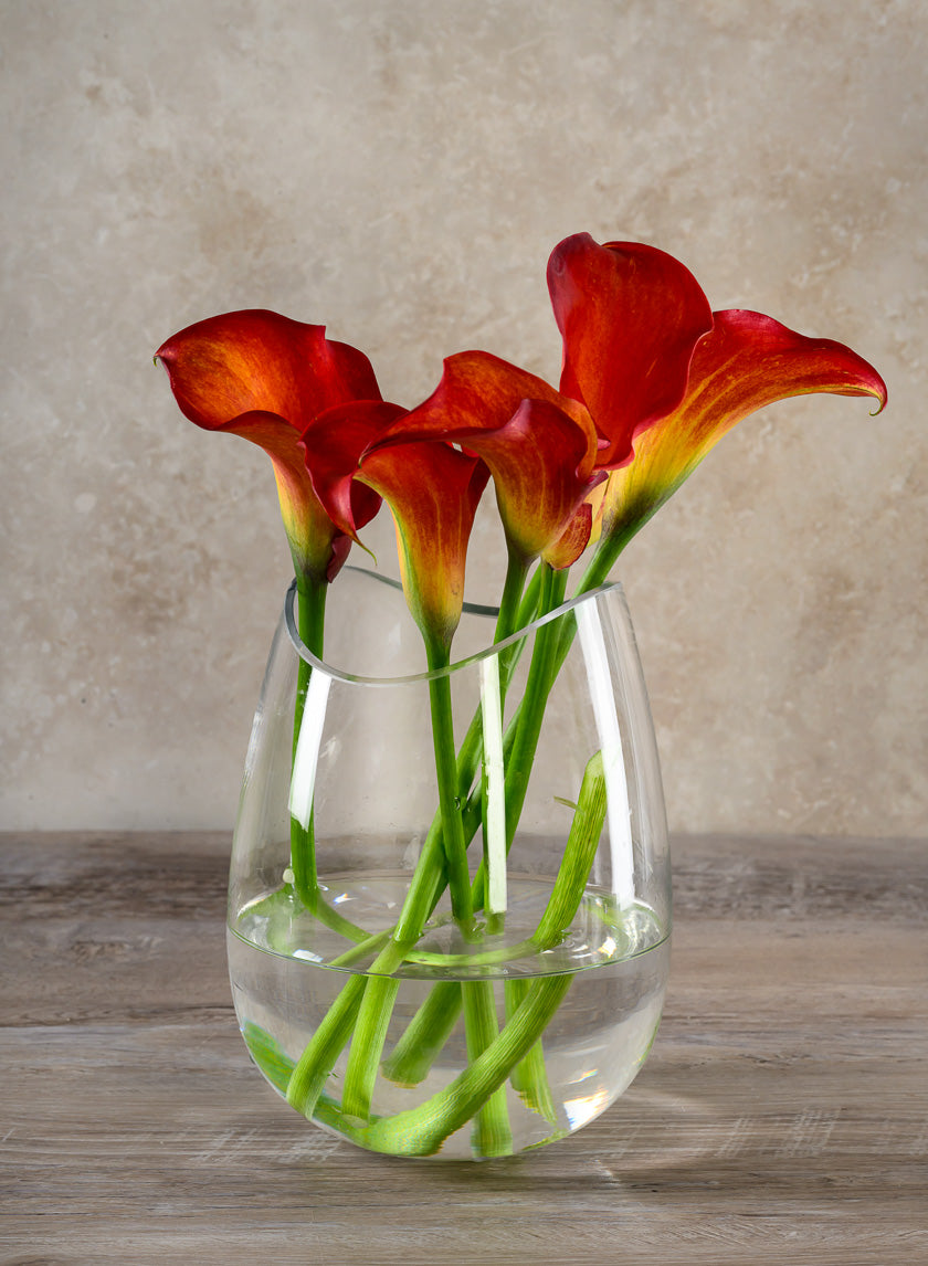 7in Tall Deco Cut Glass Vase Decor Jamali-garden