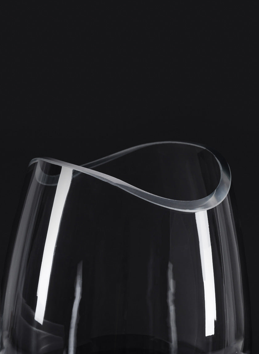 7in Tall Deco Cut Glass Vase Decor Jamali-garden
