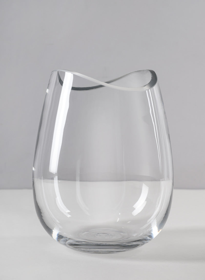 7in Tall Deco Cut Glass Vase Decor Jamali-garden