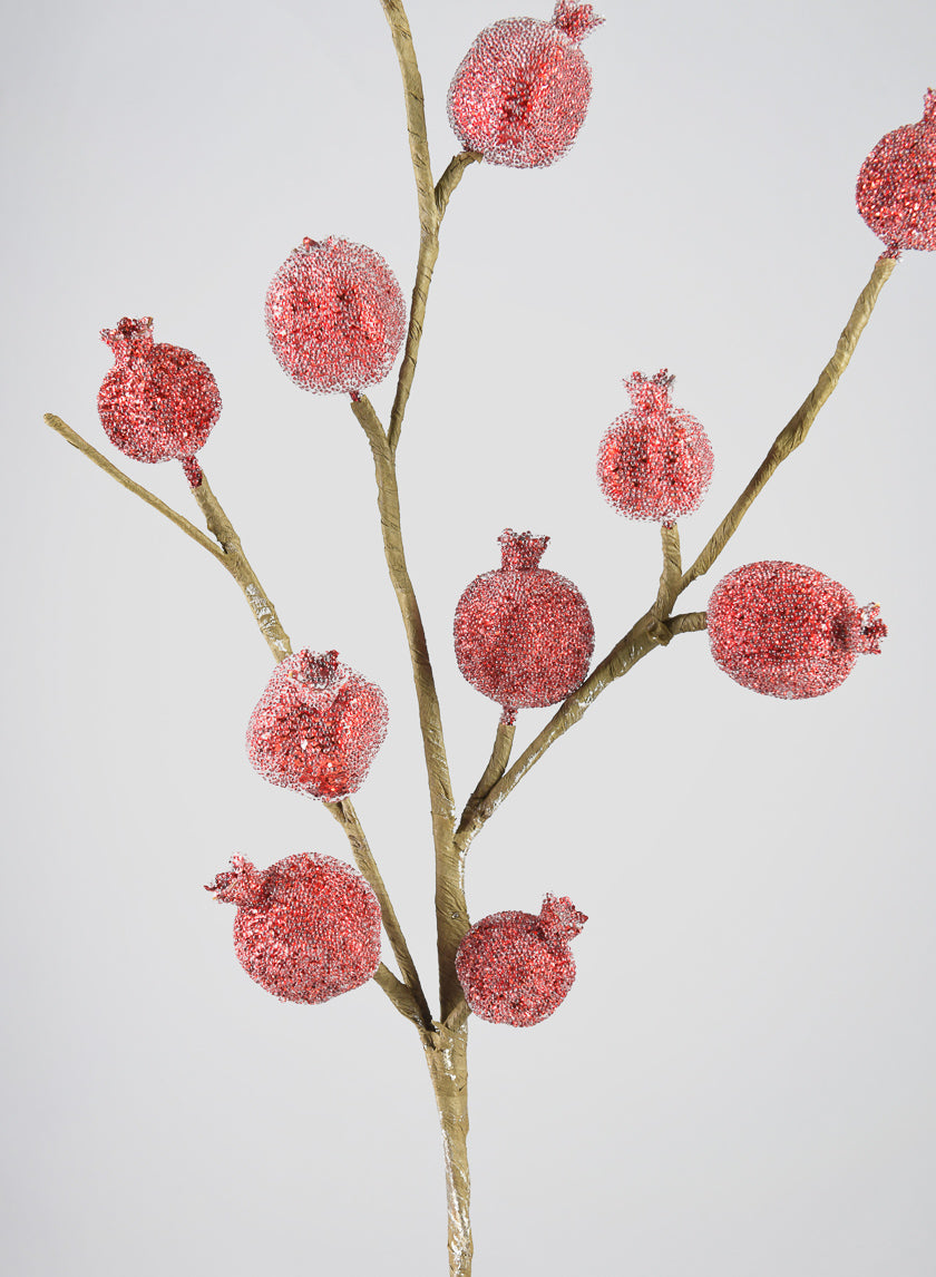 27in Long Beaded Pomegranate Spray Decor Jamali-garden