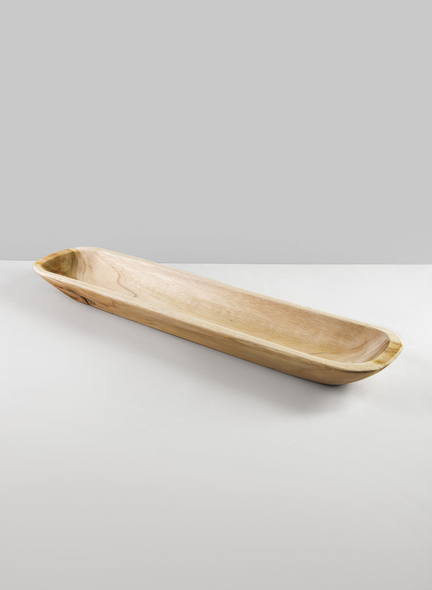 24in Long Padang Rectangular Wood Bowl Decor Jamali-garden