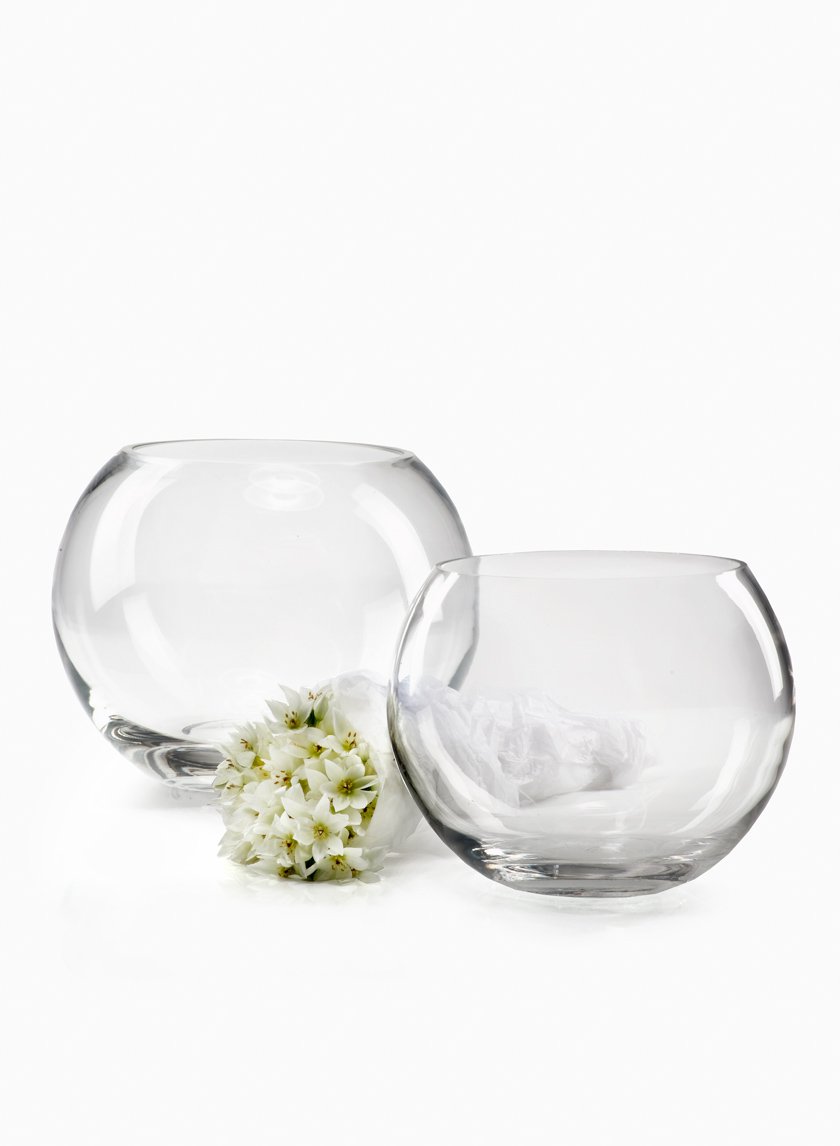 10in Wide Fish Glass Bowl Decor Jamali-garden