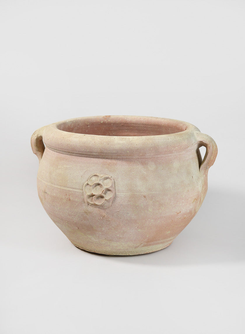 Tunisian Handmade Calyx Pot with 2 Handles Decor Jamali-garden