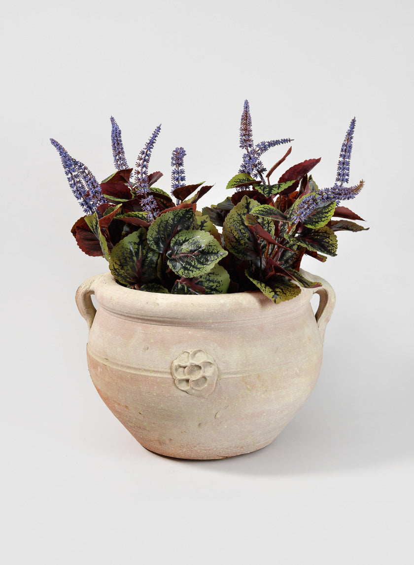 Tunisian Handmade Calyx Pot with 2 Handles Decor Jamali-garden 17in Wide EACH