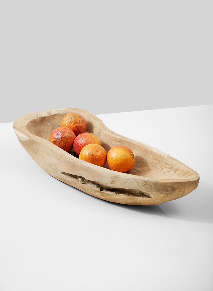 20in Teak Bowl Decor Jamali-garden