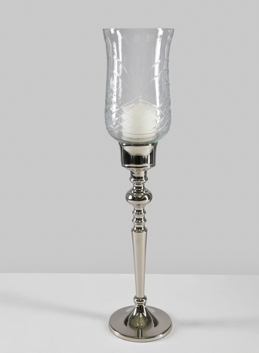 18in Tall Dalia Hurricane Candle Stand Decor Jamali-garden