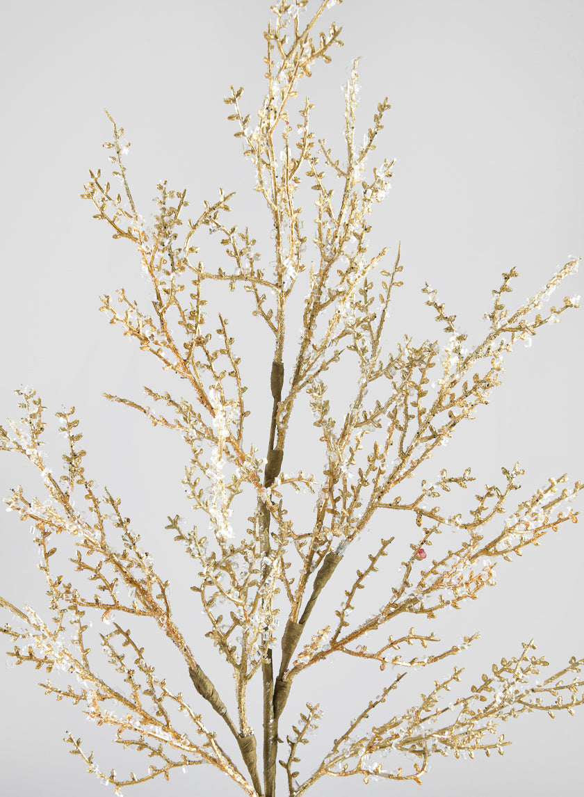 28in Long Gold Glitter Twig Spray Decor Jamali-garden