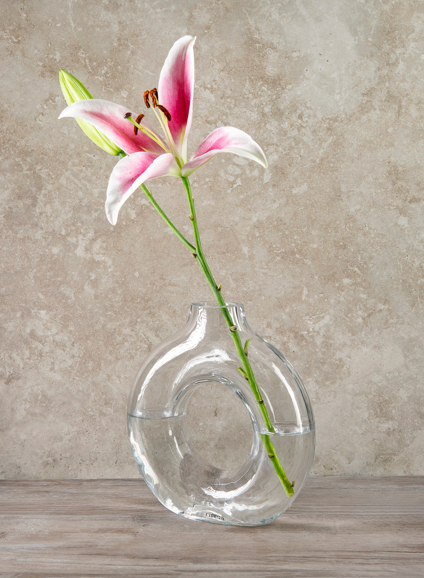 8in Tall Obelisk Deco Glass Vase Decor Jamali-garden