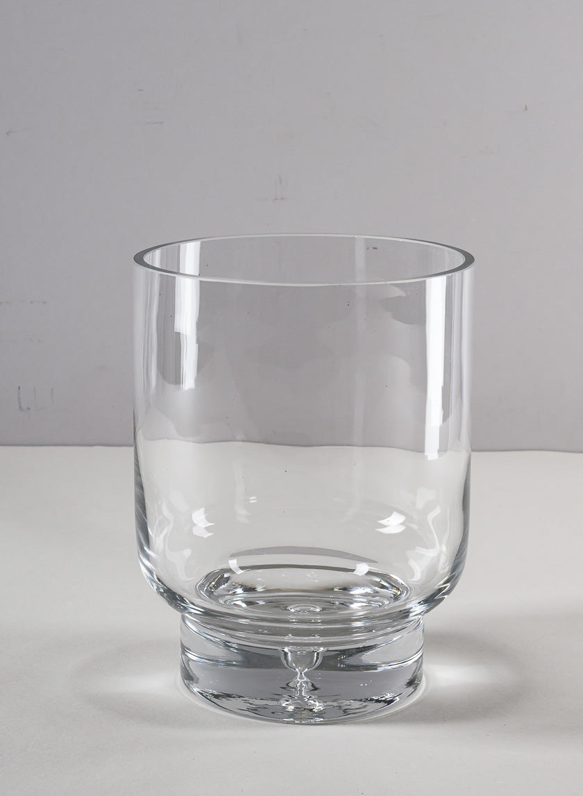 8in Tall Luxe Pedestral Glass Vase Decor Jamali-garden