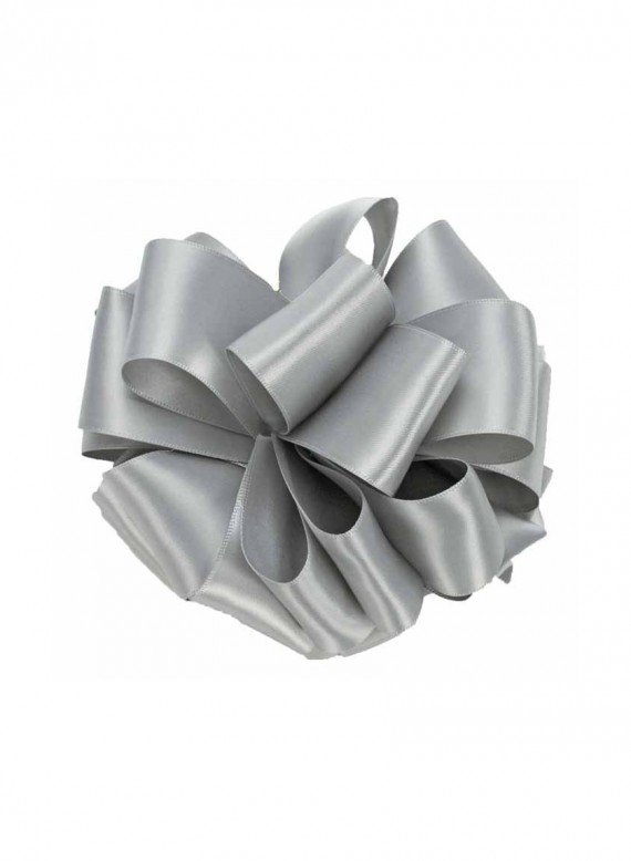 Silver Double Face Satin Ribbon Decor Jamali-garden