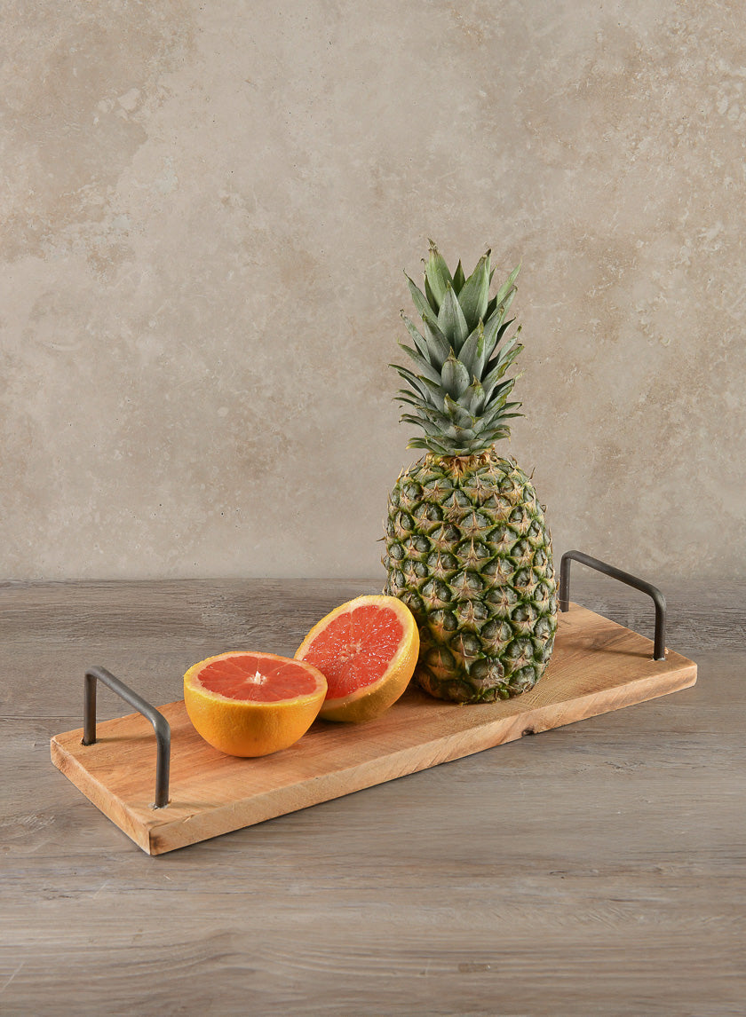 18in Long Raw Wood Serving Tray Decor Jamali-garden