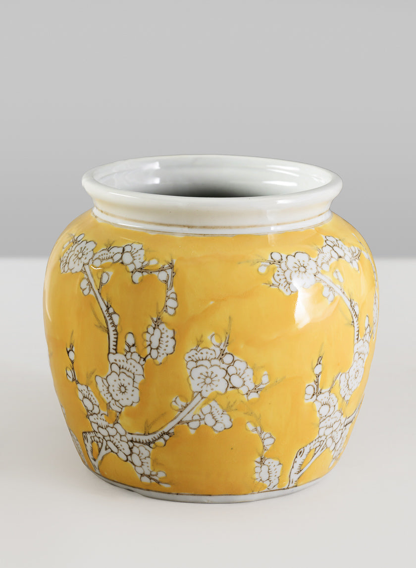 6in Tall Ming Safron Bell Ceramic Vase Decor Jamali-garden