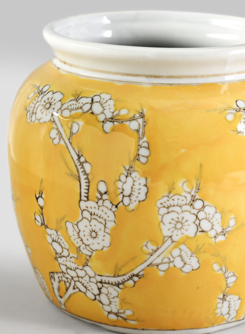 6in Tall Ming Safron Bell Ceramic Vase Decor Jamali-garden