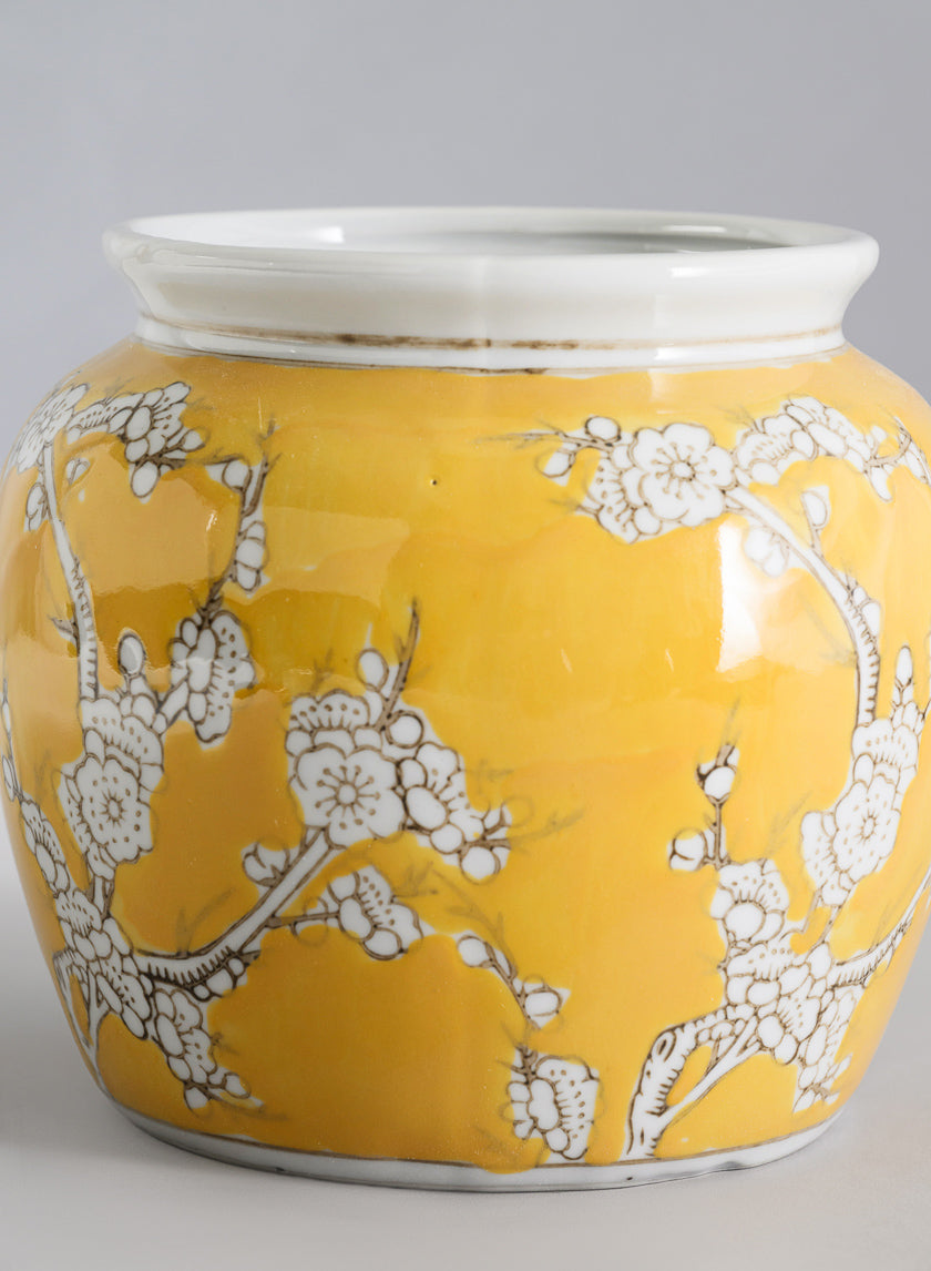 6in Tall Ming Safron Bell Ceramic Vase Decor Jamali-garden