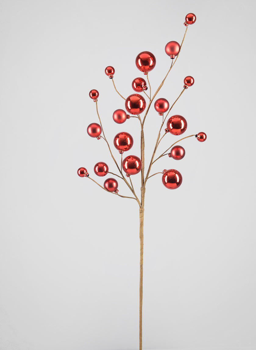 31in Long Red Ball Spray Decor Jamali-garden