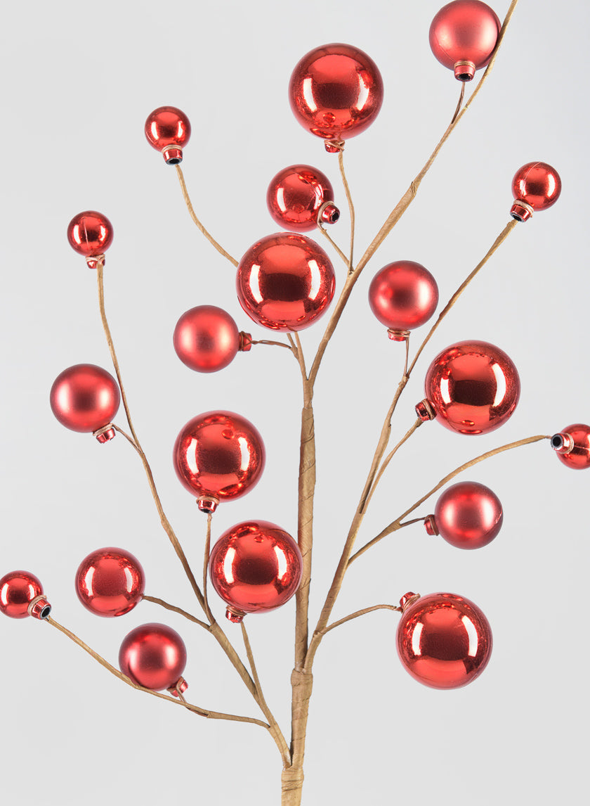 31in Long Red Ball Spray Decor Jamali-garden