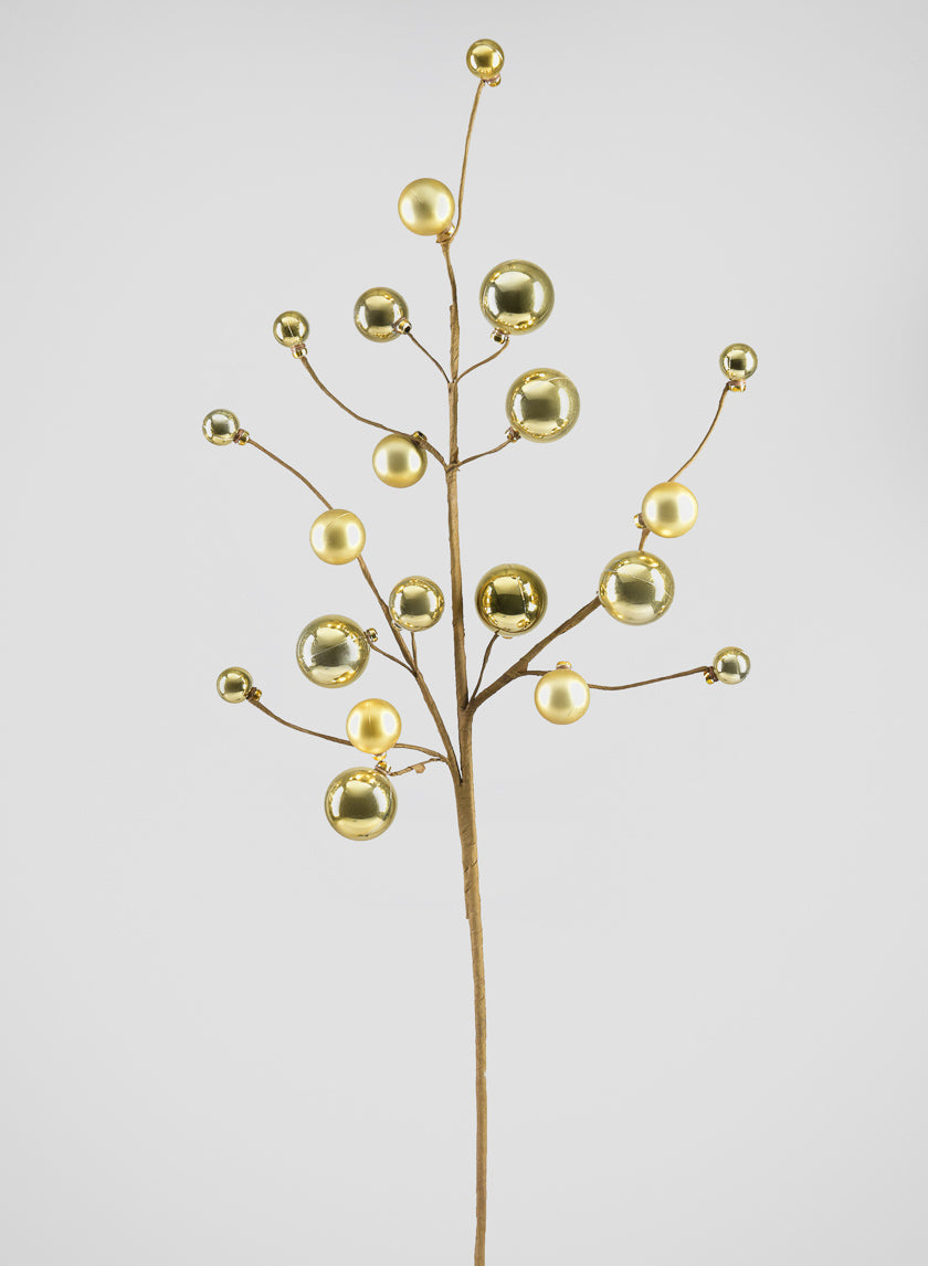 31in Long Gold Ball Spray Decor Jamali-garden