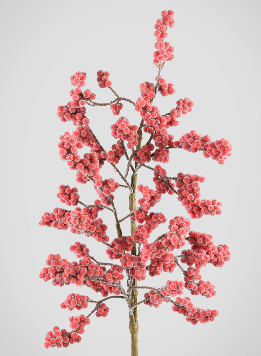 26in Long Red Berry Spray Decor Jamali-garden