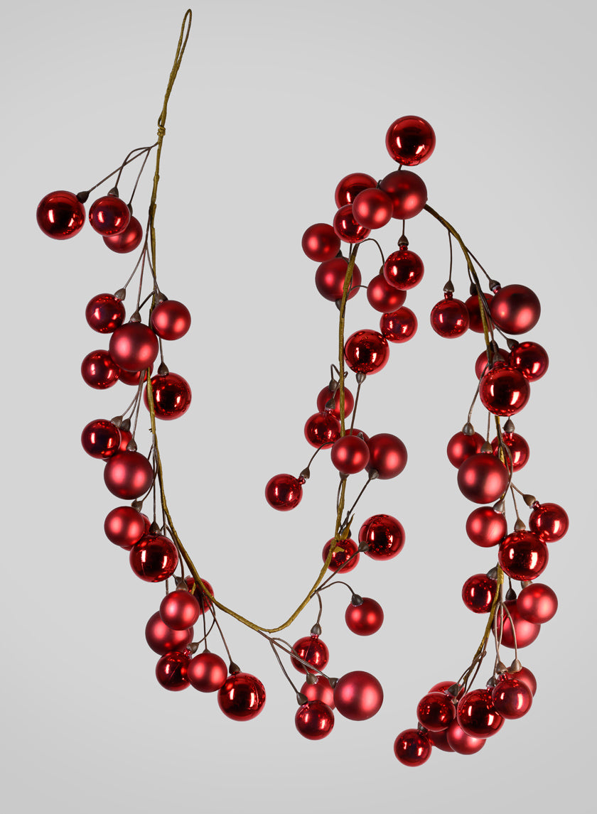 69in Long Red Ball Garland Decor Jamali-garden