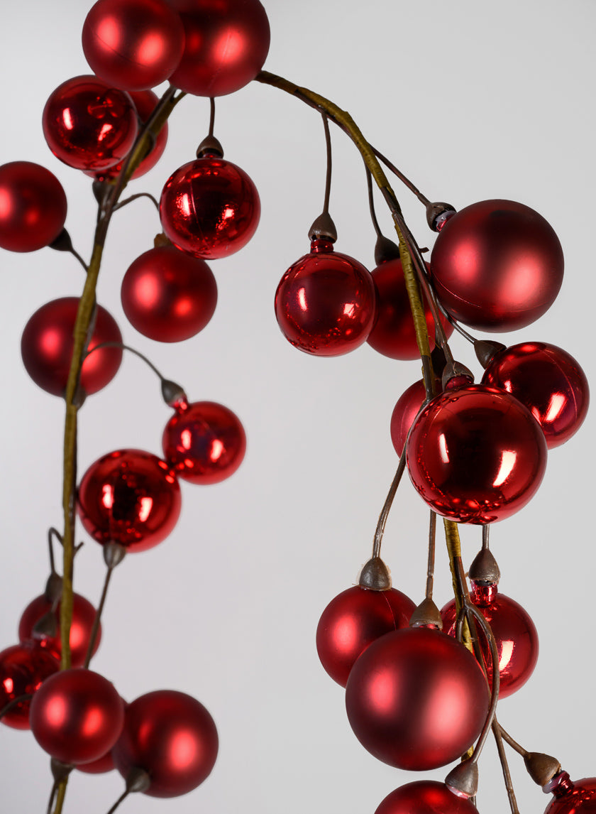 69in Long Red Ball Garland Decor Jamali-garden