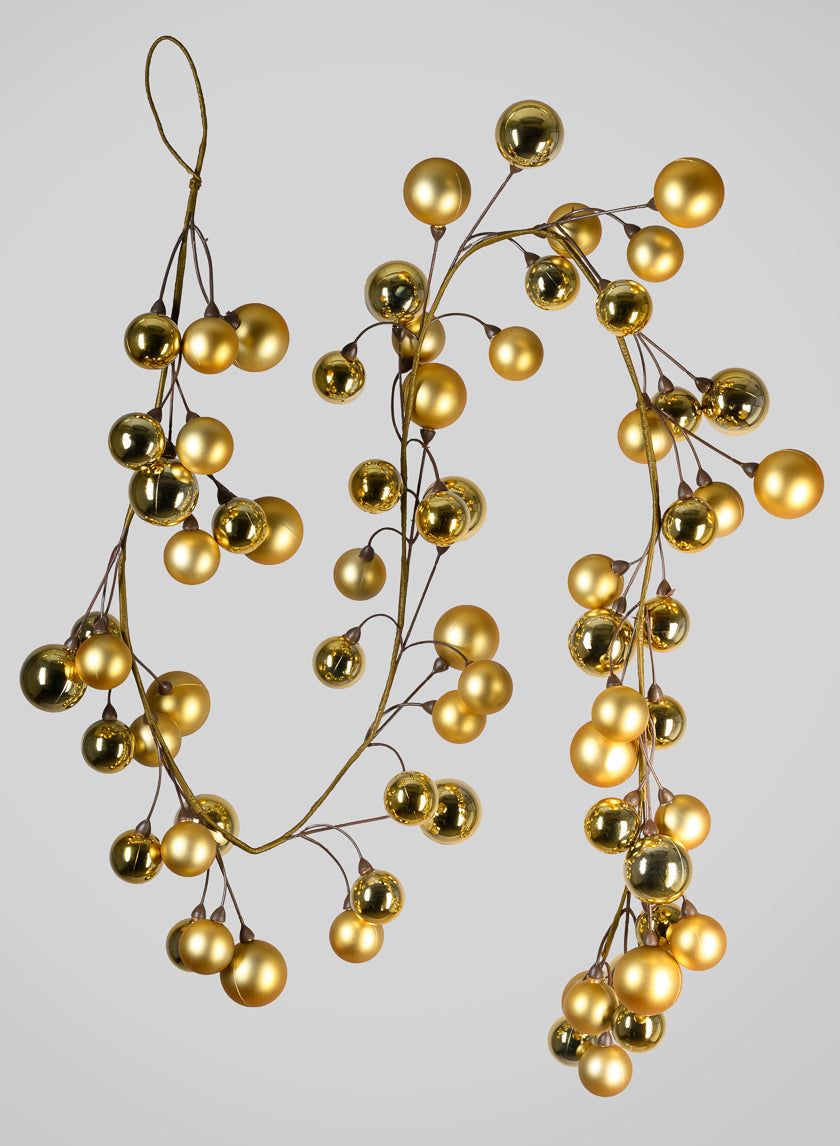 69in Long Gold Ball Garland Decor Jamali-garden
