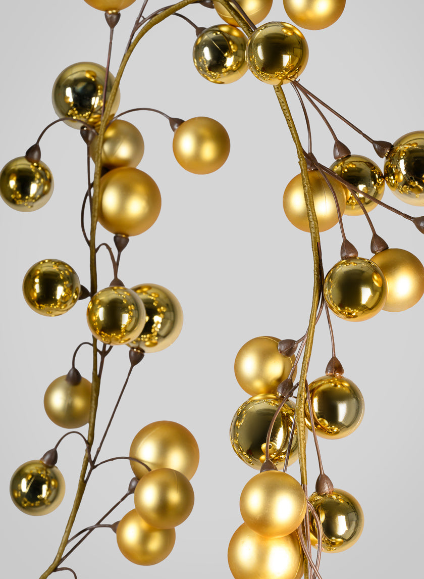 69in Long Gold Ball Garland Decor Jamali-garden