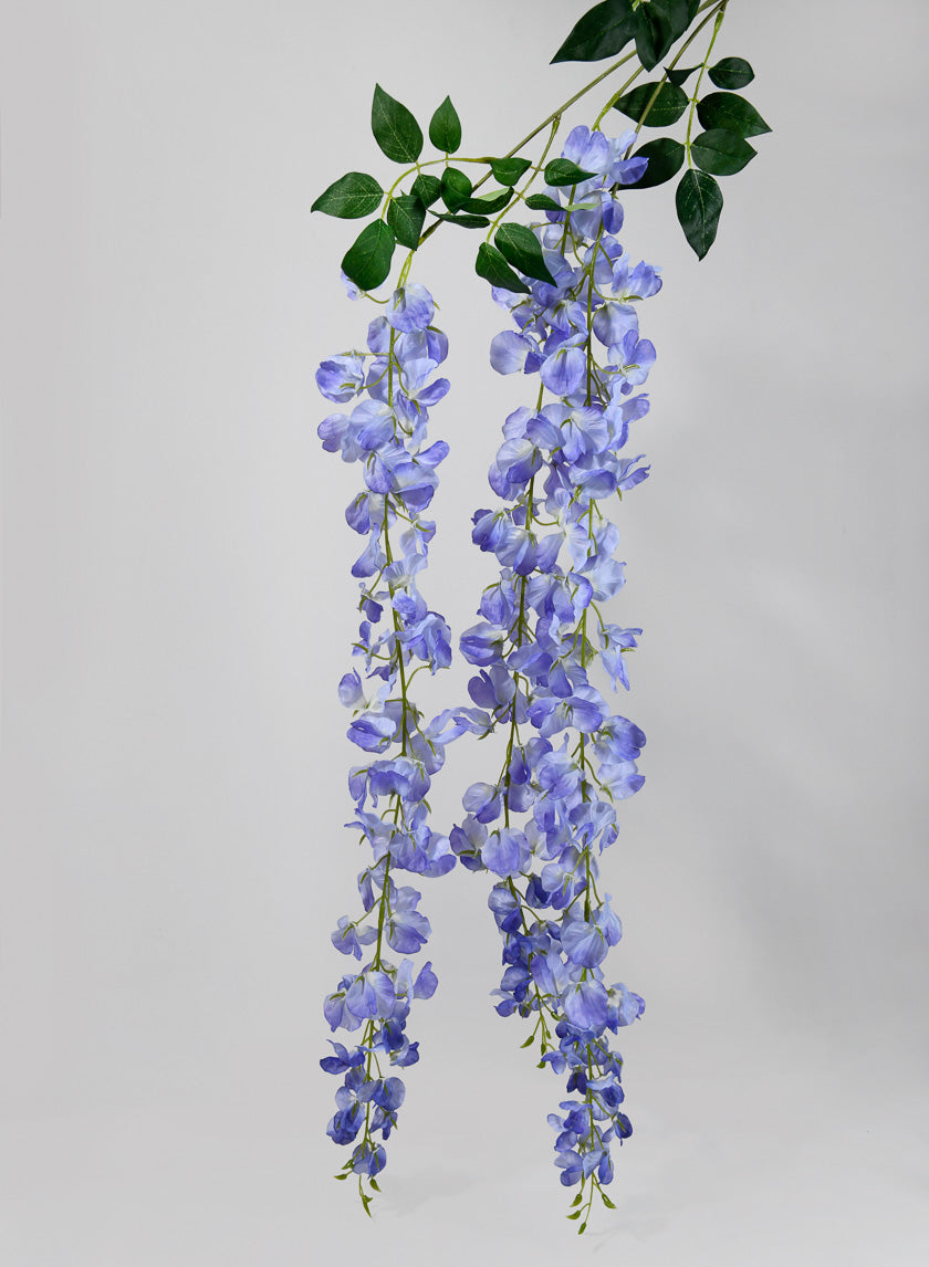 49in Long Triple Large Blue Wisteria Spray Decor Jamali-garden