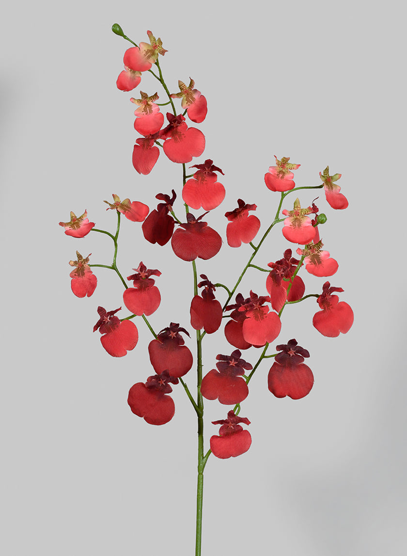 32in Long Red Dancing Orchid Spray Decor Jamali-garden