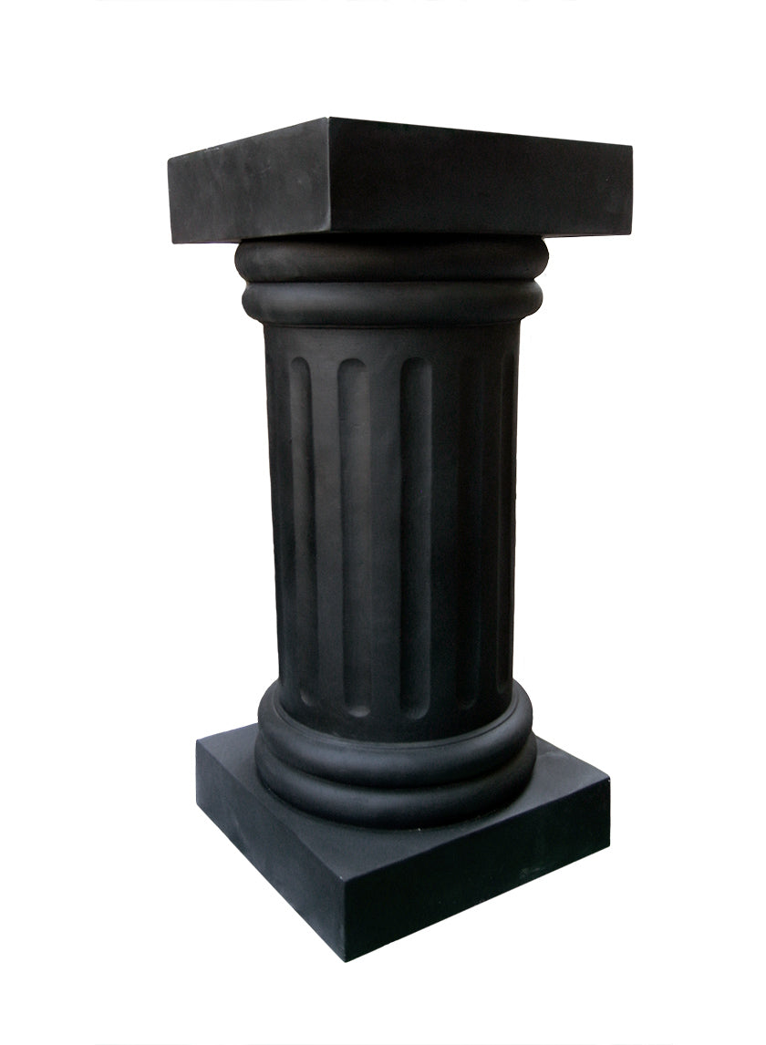 28in Tall Black Pedestal Decor Jamali-garden