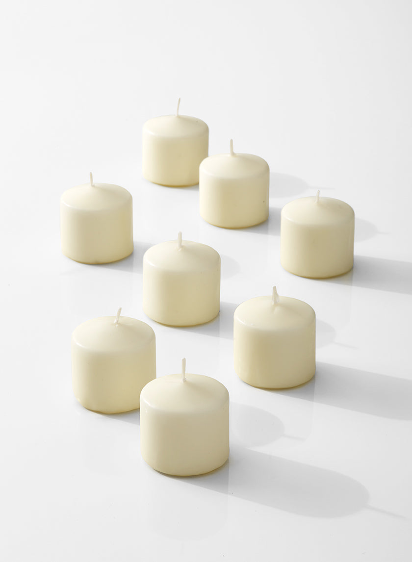2 x 2in Ivory Pillar Candle Decor Jamali-garden