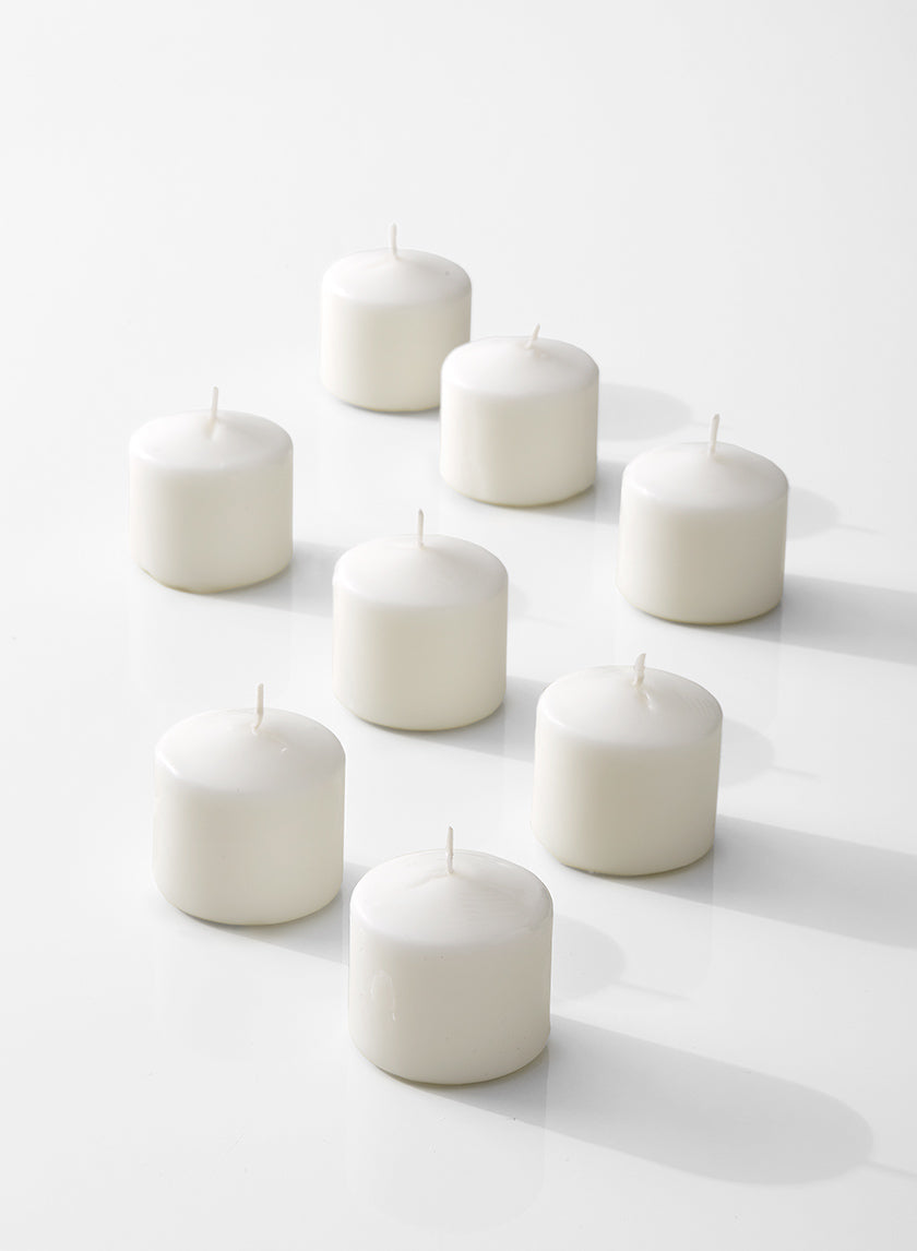 2 x 2in White Pillar Candle Decor Jamali-garden