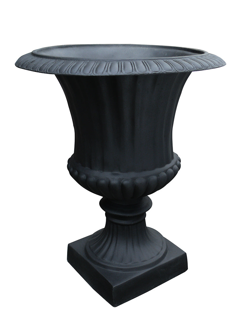 30in Tall Black Urn Decor Jamali-garden