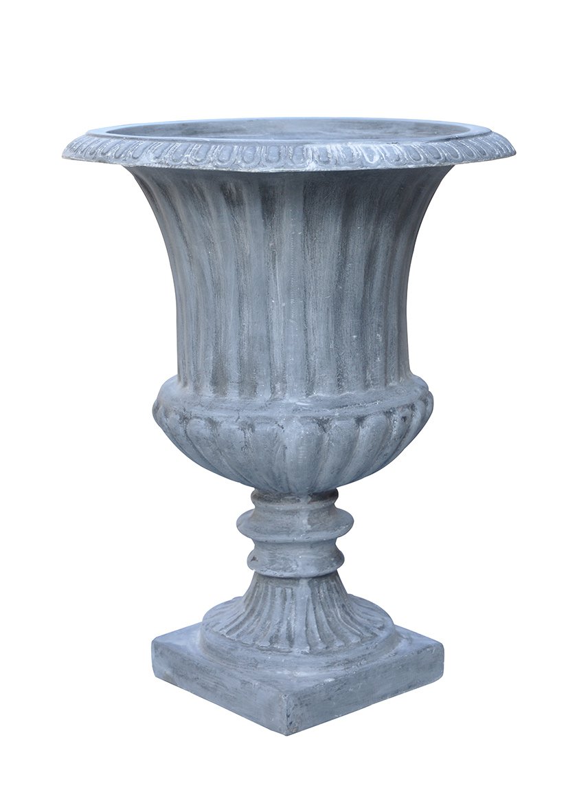 30in Tall Zinc Urn Decor Jamali-garden