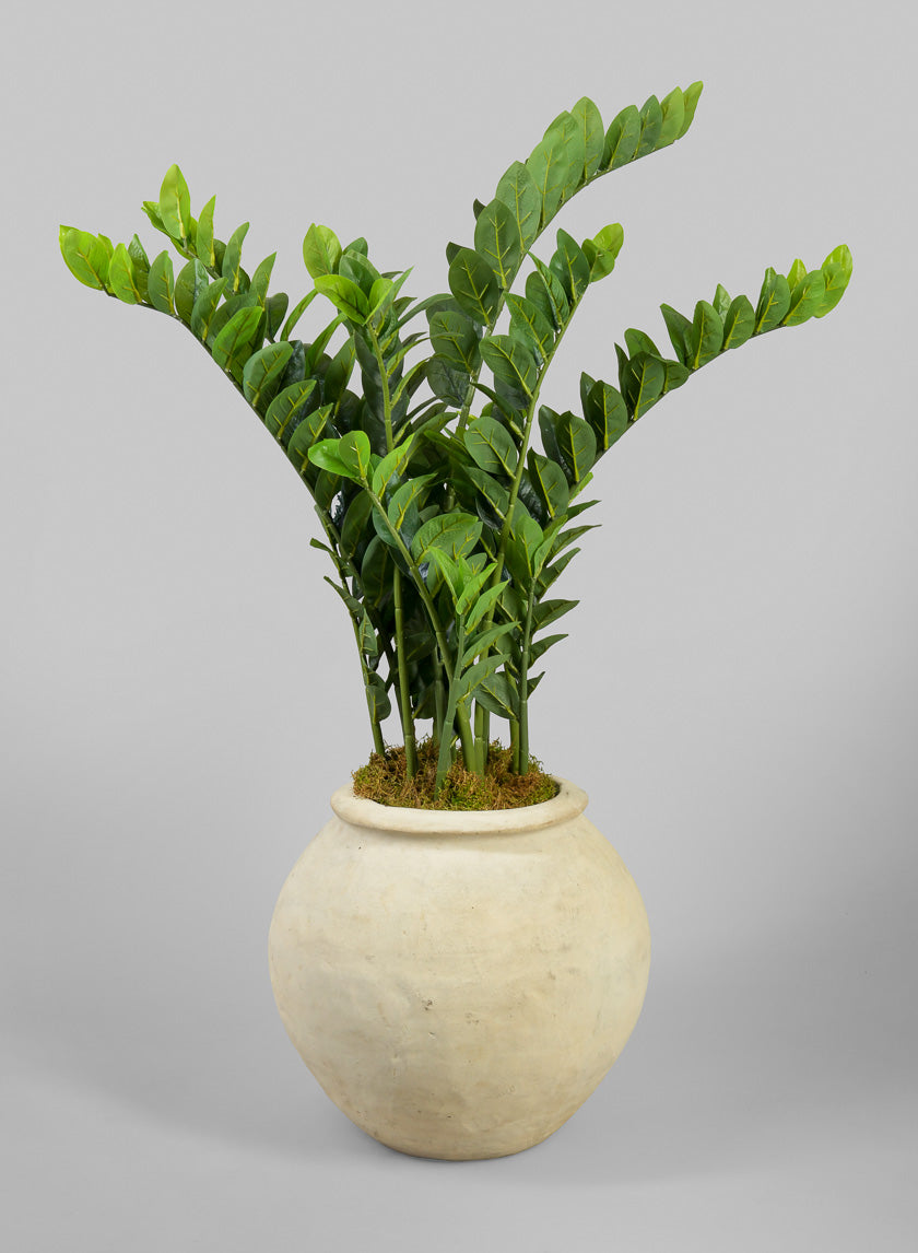 Petra Aged White Wash Fishbowl Planter Decor Jamali-garden