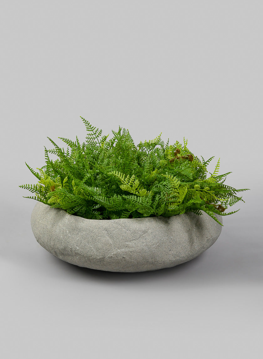 Shirak Poly-Stone Sand Beige Orchid Bowl Decor Jamali-garden