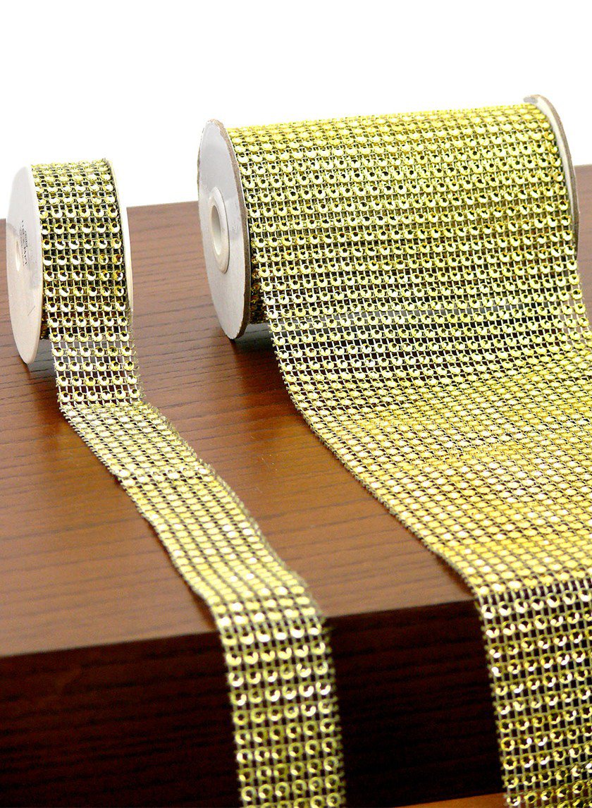 8ft Gold Diamond Bead Ribbons Decor Jamali-garden