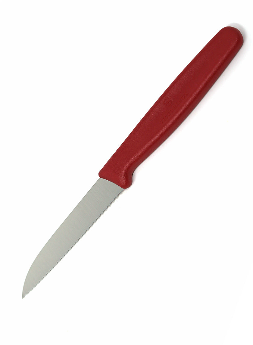 Victorinox 7in Red Serrated Paring Knife Decor Jamali-garden