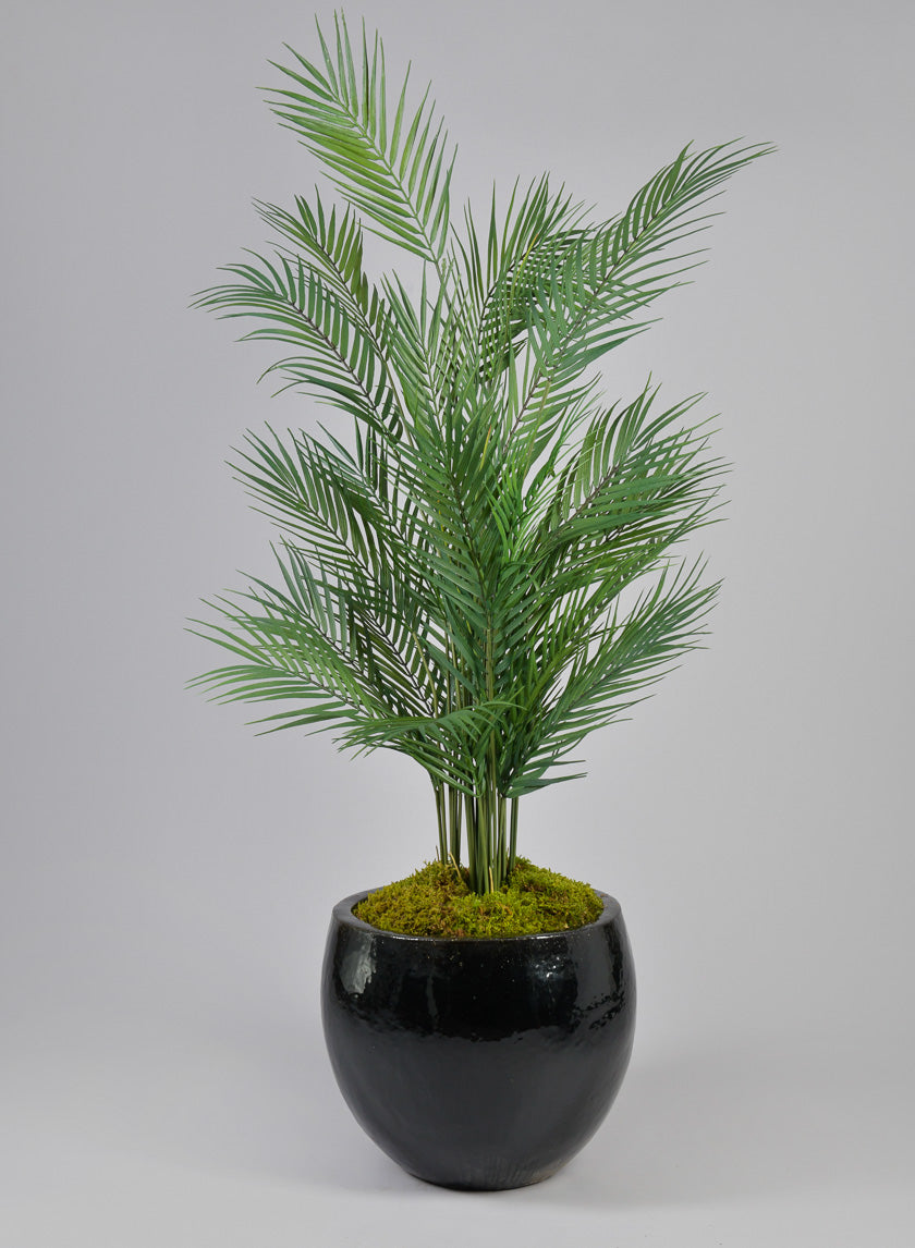 Grand Bowl Clay &amp; Ceramic Planter, Mesquite Black Decor Jamali-garden