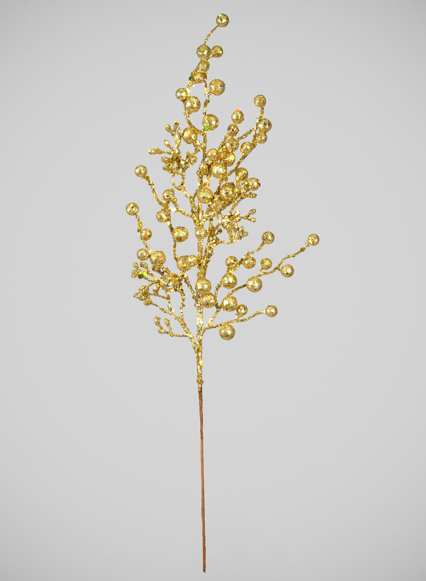 24in Gold Glitter Ball Pick