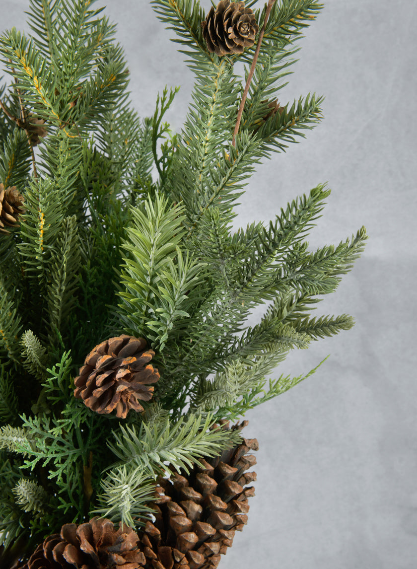 20in Long Northern Pine Pick with Pinecones Decor Jamali-garden